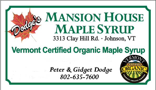 vermont certified organic maple syrup